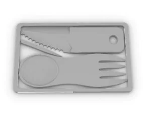 Couverts Credit Card Knife Fork 3D Models