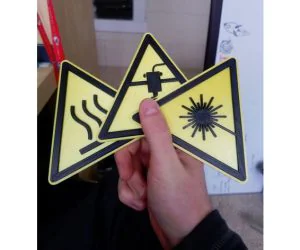 Lab Style Warning Signs Multiple 3D Models