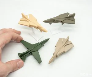 Printinplace And Articulated Mig23 Jet Fighter With Improved Wingdesign 3D Models