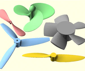 Ellipticalblade Naca Airfoil Propeller Library 3D Models