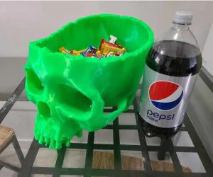 Halloween Skull Bowl No Supports 3D Models