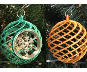 Festive Spiral Christmas Ornaments 3D Models