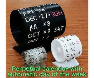Perpetual Calendar With Mechanically Automatic Day Of The Week 3D Models