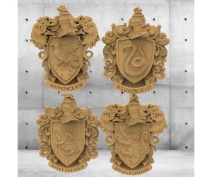 Harry Potter Coat Of Arms For Cnc 3D Models