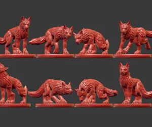 Wolves Miniatures 3D Models