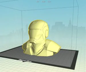 Iron Man Bust Repaired Flattened 3D Models