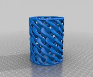 Spiral Pencilcandletoothbrush Cup 3D Models