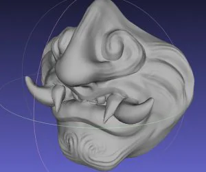 Oni Half Mask 3D Models