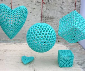 Sphere Heart And Cube 3D Models