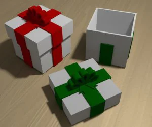 Christmas Present Gift Box 3D Models
