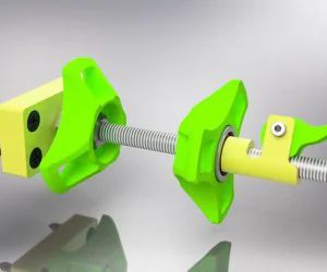 Wallmount Spool Holder With Quick Release Fastener 3D Models