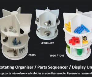 Rotating Organizer Parts Assembly Sequencer Display Stand 3D Models