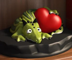 Pet Monster Valentine 3D Models