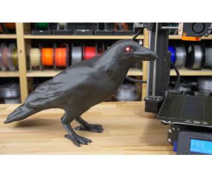 Halloween Crow With Led Eyes 3D Models