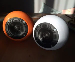 Spherical Speaker With Integrated Wall Mount 3D Models