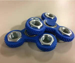 Knurled Trispinner Fidget Widget Triple Bearing Spinner 3D Models