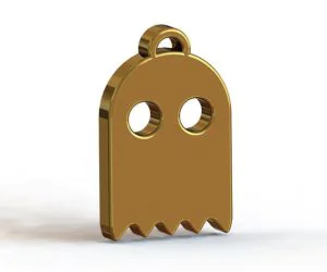 Pacman Ghost Key Chain 3D Models