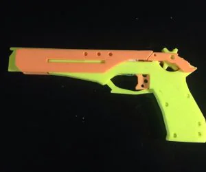 Six Shooter Rubber Band Gun. 3D Models