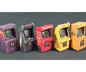 Arcade Game Cabinets 28Mm Scale 3D Models