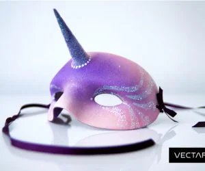 Halloween Unicorn Mask 3D Models