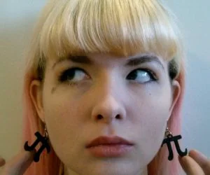 Pi Earrings Geek Chic Nerdy Jewelry 3D Models