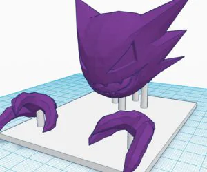 Haunter With Eyes And Floating Stand Pokemon 3D Models