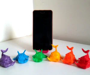 Cute Fishes Phone Stand Card Holder 3D Models