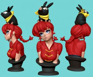 Ranma And Pechan Bust 3D Models