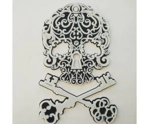 Skull And Bones In The Form Of Keys 3D Models