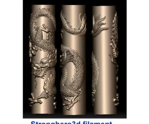 Dragonspiralingpillar 3D Models