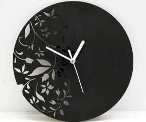 Wall Clock Modern Floral Design 3D Models