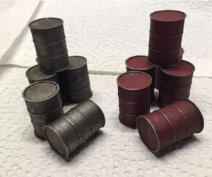 Miniature Wargamming Oil Barrel 3D Models