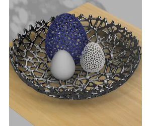 Voronoi Easter Egg Nest 3D Models