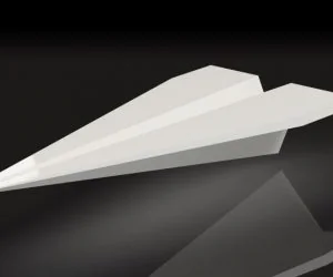 Cool Paper Plane Desktop Business Card Holder 3D Models
