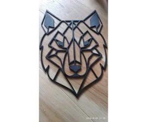 Geometric Wolf Wall Sculture 3D Models