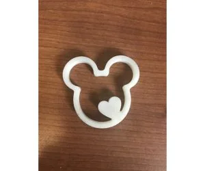 Mickey Mouse Heart Keychain 3D Models