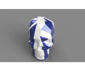 Interlocking Low Poly Skulls 3D Models