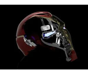 Iron Man Mark 50 Battle Damaged Helmet Endgame 3D Models
