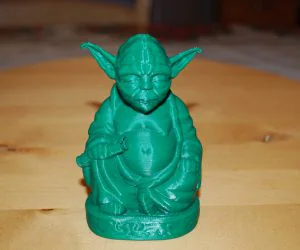Improved Yoda Buddha W Lightsaber 3D Models