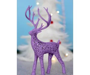 Reindeer Voronoi Christmas Deer 3D Models