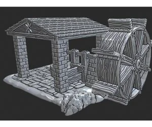 Openforge Openair Water Wheel Mill 3D Models
