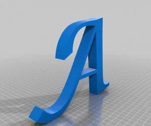 All Alphabet Letters Az Lucida Calligraphy 3D Models