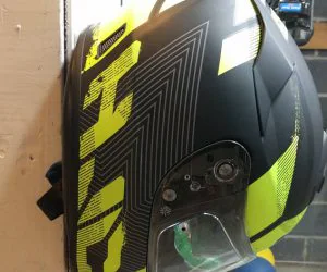 Wall Mounted Motorcycle Helmet Holder 3D Models