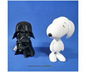 Rotatable And Interchangeable Headsstar Wars Darth Vader Snoopy 3D Models
