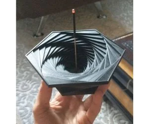 Spiral Hexagon Incense Holder 3D Models