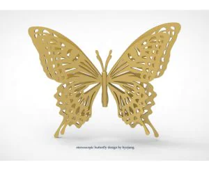 Stereoscopic Butterfly Wall Decoration Art 3D Models