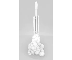 Low Poly Falcon Heavy At Launch 3D Models