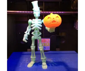 Glowinthedark Poseable Skeleton W Extras 3D Models