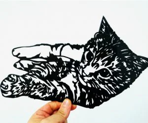Cat Stencil 3D Models