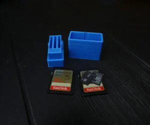 Sd And Micro Sd Card Holder 3D Models